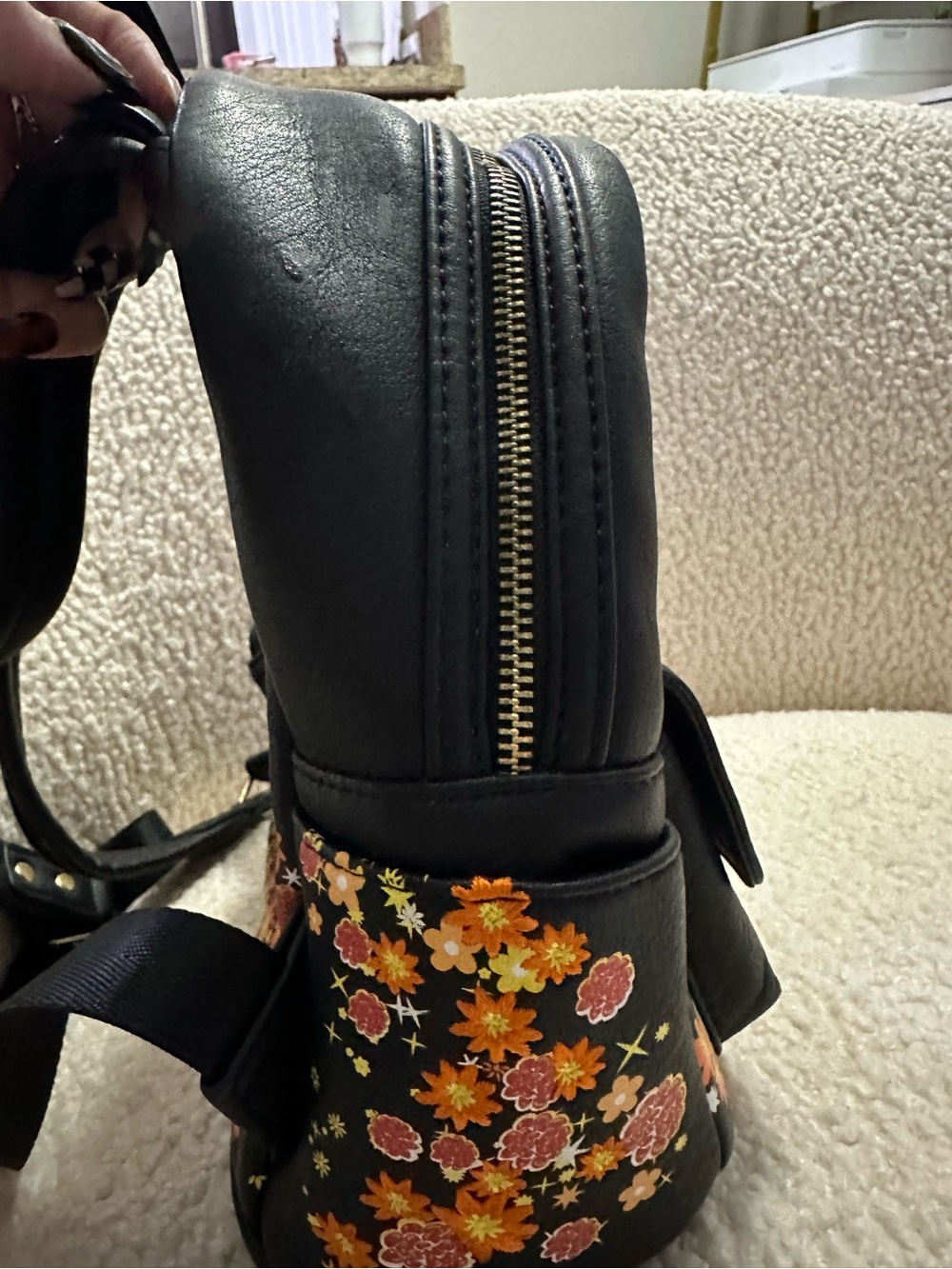 Pixar x Loungefly 'Remember Me' Floral Mini Backpack - Black - Picture 8 of 16
